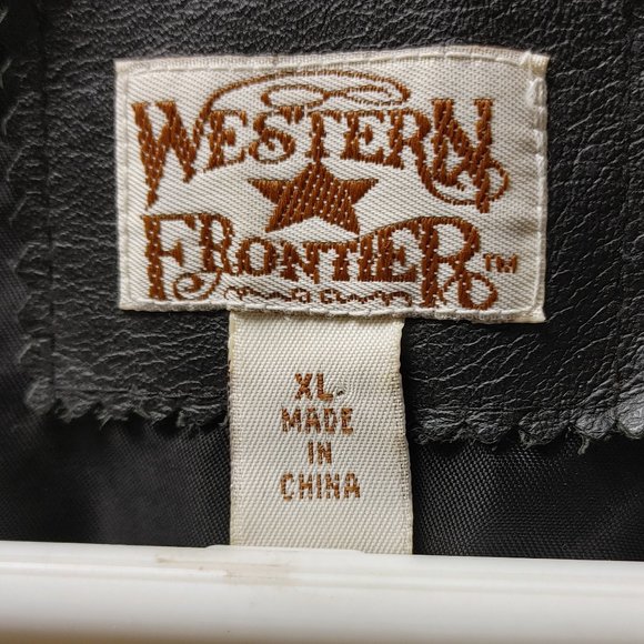 WESTERRN FRONTIER LEATHER VEST XL - Picture 4 of 9